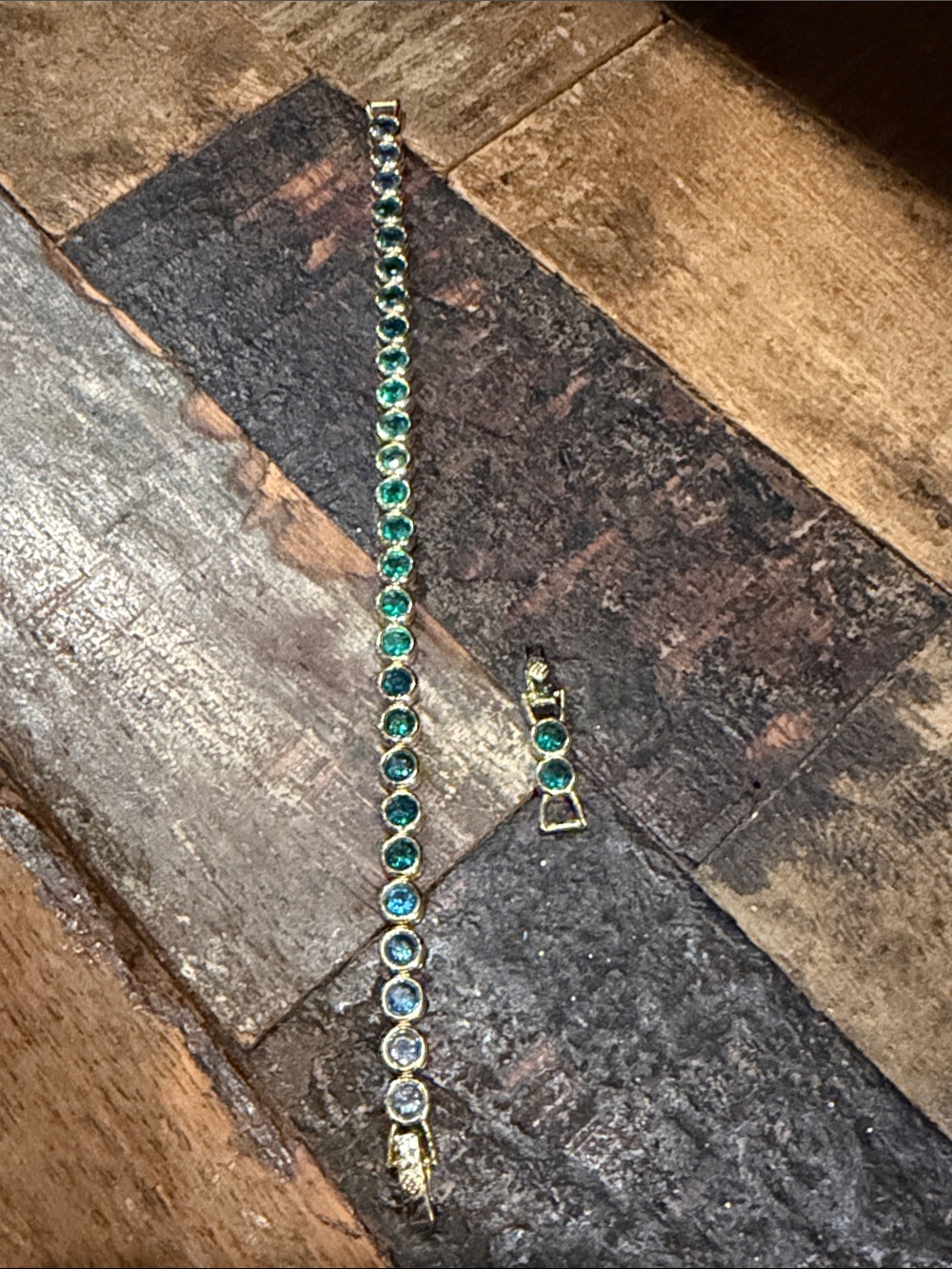 Kendra Scott Gold Tone Carmen Multicolored Tennis Bracelet, Preloved
